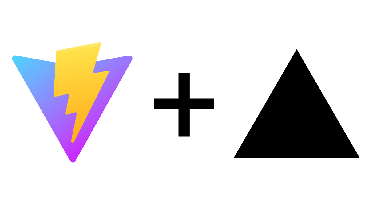 Vite and Vercel graphic